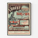 Poster vintage delle Ferrovie dell'Ovest - Escursioni e Bagni di Mare