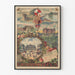 Poster vintage ferrovie P.L.M. Parigi e regioni