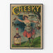 Poster pubblicitario vintage Cherry Whisky Chesky Frémy Fils