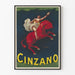 Poster vintage Cinzano uomo a cavallo rosso