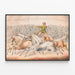 Poster vintage di artista circense a cavallo — quadro incorniciato alla parete