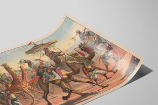 circus-troupe-with-people-in-exotic-dress-riding-camels-giraffes-elephants