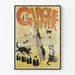 Poster Cirque d'Hiver Illustrazione Gatti Acrobati