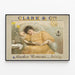 Poster vintage Clark & Co's Anchor Cottons Paisley — quadro incorniciato alla parete