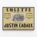 Poster partitura Colette opera comica di Justin Cadaux — quadro incorniciato alla parete