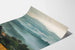 Poster ispirazionale Peace Corps con paesaggio nebbioso