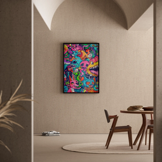 Manifesto Pop Art - Esplosione Cromatica