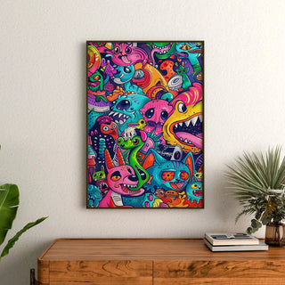 Manifesto Pop Art - Esplosione Cromatica