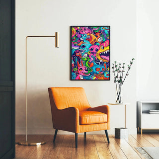 Manifesto Pop Art - Esplosione Cromatica