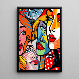 Manifesto Pop Art - Volti Frammentati