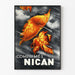 Poster vintage Compresse Nican foglie d'autunno