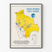 Poster Mappa Bolivia 1964 - Programma Alleanza per lo Sviluppo