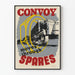 Poster vintage Convoy si muove attraverso i ricambi del camion militare