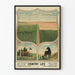 Poster vintage vita campestre con cavalli e praterie