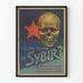Poster murale retrò Sybir - Teschio e stella rossa