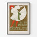 Poster vintage Das Kleine Witzblatt con ballerina in abito bianco