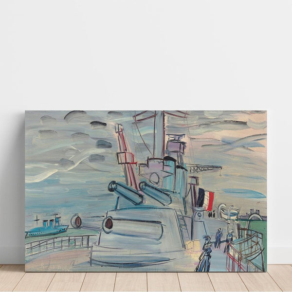Riproduzione del dipinto di A bordo della flotta - Raoul Dufy