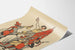 Poster vintage di sostegno economico Volksherstel con personaggi medievali
