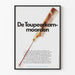 Poster pubblicitario vintage De Toupeerkammoorden con pettine sanguinolento