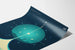 Poster decorativo orologio atomico dello spazio profondo blu NASA