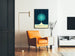 Poster decorativo orologio atomico dello spazio profondo blu NASA