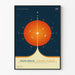 Poster decorativo orologio atomico dello spazio profondo - Tema spaziale arancione