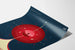 Poster decorativo orologio atomico Deep Space della NASA rosso
