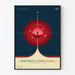 Poster decorativo orologio atomico Deep Space della NASA rosso