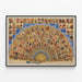 Poster vintage con ventaglio fiorito Denaiffe a Carignan — quadro incorniciato alla parete