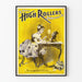 Poster vintage High Rollers Burlesque Co. Giallo e Nero
