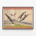 Poster vintage Barnum & Bailey - Le Metamorfosi Volanti del Circo — quadro incorniciato alla parete