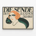 Poster vintage Die Sünde des Lulatsch - Operetta burlesca di Jean Gilbert — quadro incorniciato alla parete