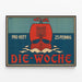Poster vintage Die Woche au voilier rouge — quadro incorniciato alla parete