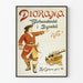 Poster vintage diorama Tordenskiold a Dynekil 1716