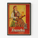Poster vintage del caffè Francka con macinacaffè