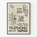Poster Vintage Avvertimento Telefoni Ascoltati