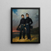 Ritratto di due giovani uomini - Édouard-Henri-Théophile Pingret — quadro incorniciato alla parete