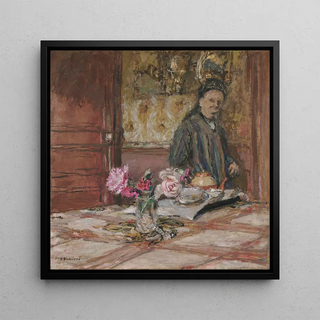 Madame Vuillard con cuffia alla Closerie des Gents - Édouard Vuillard