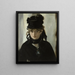Berthe Morisot con bouquet di violette - Édouard Manet — quadro incorniciato alla parete