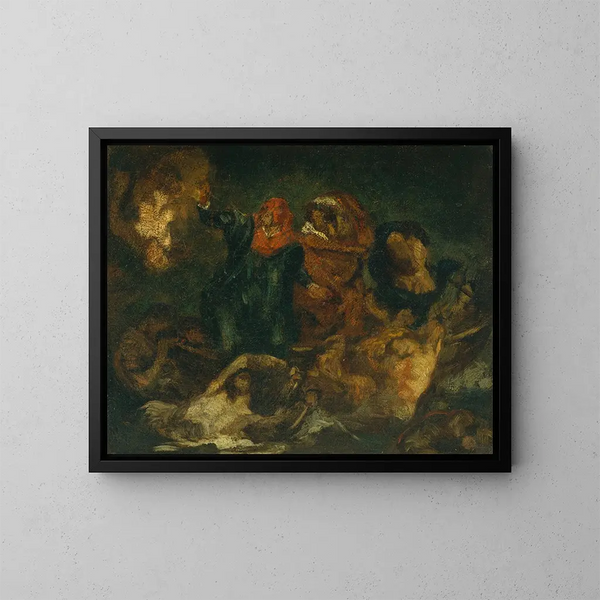 Copia d'après Il Ratto di Dante - Édouard Manet — quadro incorniciato alla parete