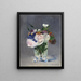 Fiori in un vaso di cristallo - Édouard Manet — quadro incorniciato alla parete