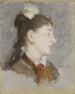 Giovane donna con colletto rotto di profilo - Édouard Manet — vista dell’opera