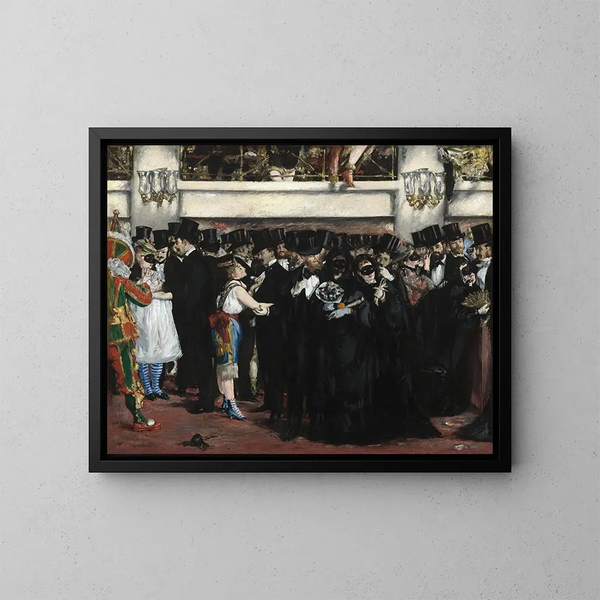 Maschera a teatro - Édouard Manet — quadro incorniciato alla parete