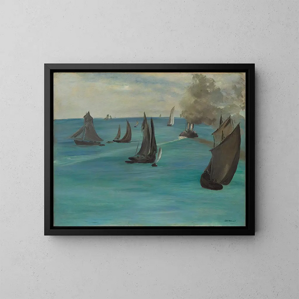 Vista mare in tempo calmo - Édouard Manet — quadro incorniciato alla parete