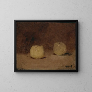 Natura morta con due mele - Édouard Manet — quadro incorniciato alla parete