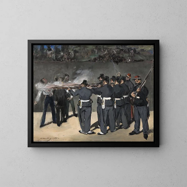 L'Exécution de l'empereur Maximilien - Édouard Manet — quadro incorniciato alla parete