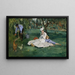 La famiglia Monet nel loro giardino a Argenteuil - Édouard Manet — quadro incorniciato alla parete