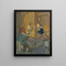 Interno con tre personaggi - Édouard Vuillard — quadro incorniciato alla parete