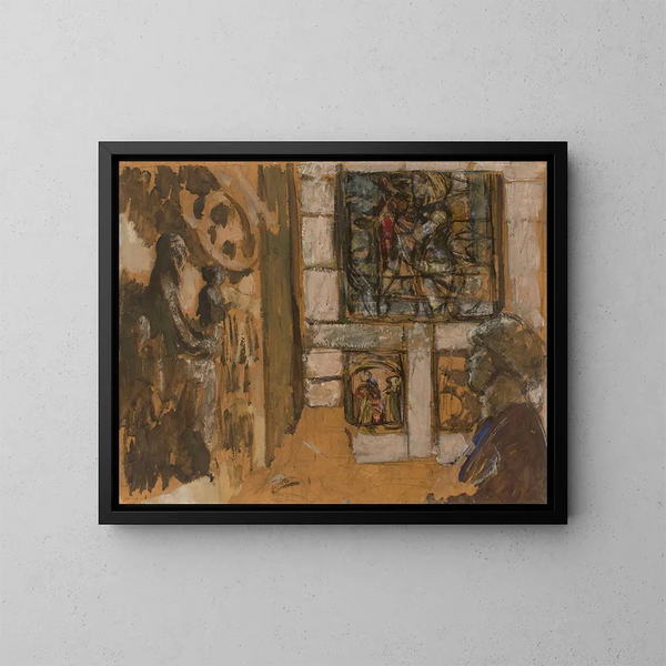 La Salle du Moyen Âge au Musée des Arts Décoratifs - Édouard Vuillard — quadro incorniciato alla parete