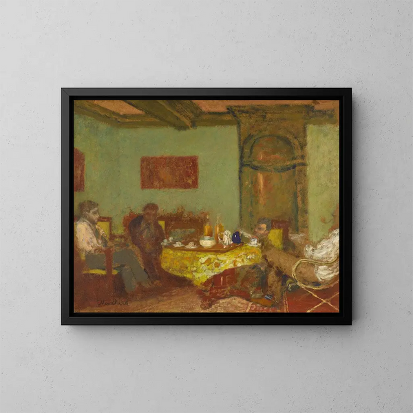La conversazione presso i Natanson-Valvins - Édouard Vuillard — quadro incorniciato alla parete